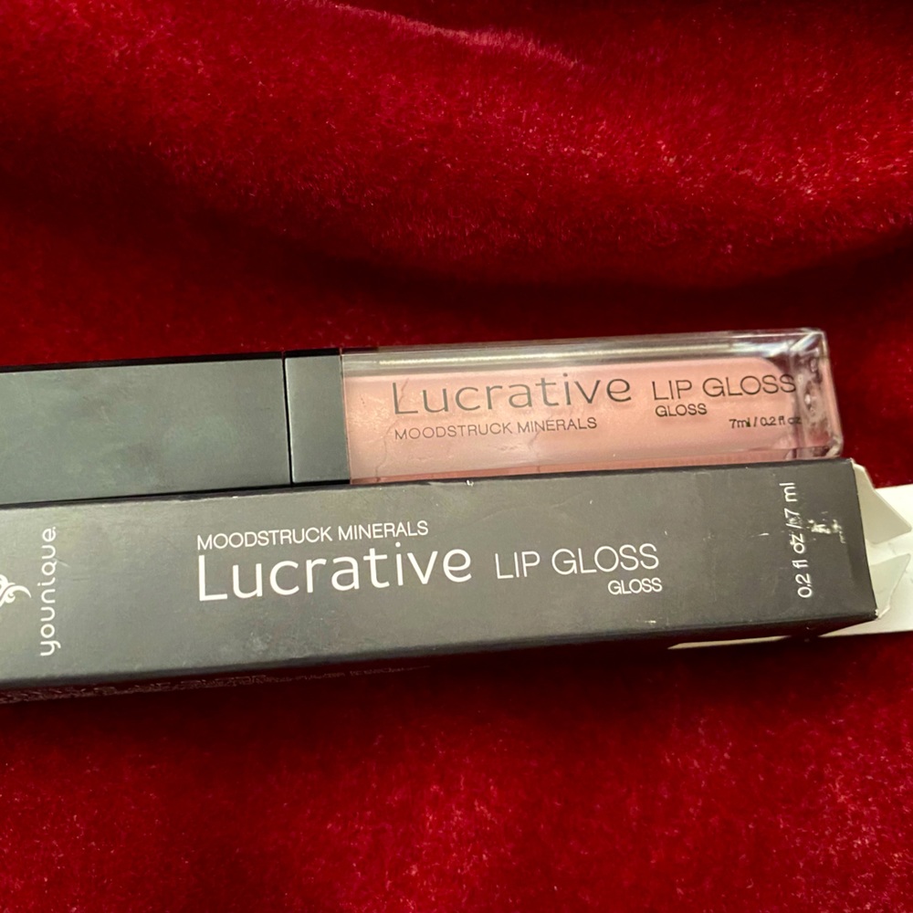 2 for 8 YOUNIQUE Moodstruck Minerals Lucrative Lip Gloss "Lucid ”2 Oz *NIB